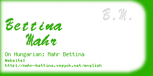 bettina mahr business card